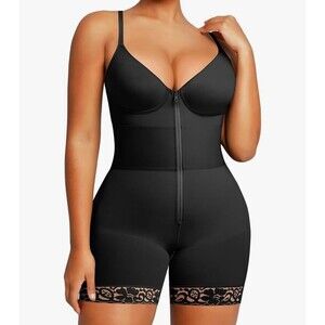 SHAPELLX Women's Bodysuit Tummy Control Bum Lifting Deep V Neck Body Shaper 6XL